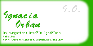 ignacia orban business card